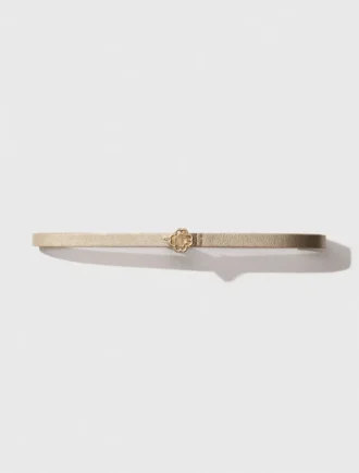 Cinturón fino con hebilla Clover