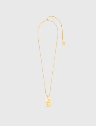 Collar con placa del signo del zodiaco