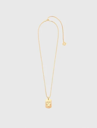 Collar con placa del signo del zodiaco