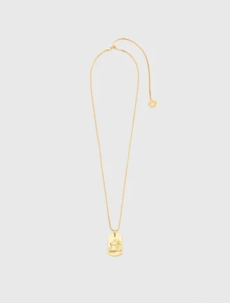 Collar con placa del signo del zodiaco