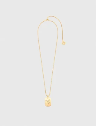 Collar con placa del signo del zodiaco