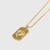 Collar con placa del signo del zodiaco