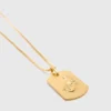 Collar con placa del signo del zodiaco