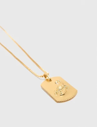 Collar con placa del signo del zodiaco