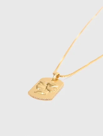 Collar con placa del signo del zodiaco