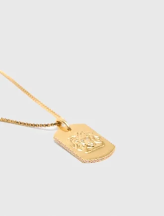 Collar con placa del signo del zodiaco