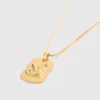 Collar con placa del signo del zodiaco
