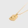 Collar con placa del signo del zodiaco