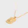 Collar con placa del signo del zodiaco