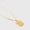 Collar con placa del signo del zodiaco