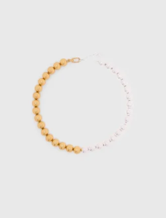 Collar de perlas bicolor