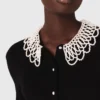 Cárdigan con cuello de cuentas desmontable