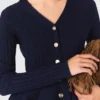 Cárdigan con peplum en la cintura Cárdigan con peplum en la cintura