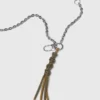 Dije para bolso con mezcla de cadena y cordón Dije para bolso con mezcla de cadena y cordón