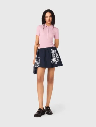 Falda corta de algodón