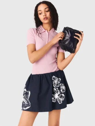 Falda corta de algodón