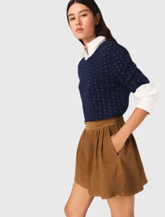 Falda corta de ante