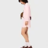 Falda corta de punto con pespuntes