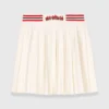 Falda de punto con mini pliegues