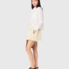 Falda estampada con ribete de zigzag