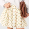 Falda estampada con ribete de zigzag