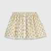 Falda estampada con ribete de zigzag