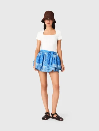 Falda estampada con volantes Falda estampada con volantes