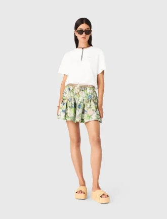 Falda estampada con volantes Falda estampada con volantes