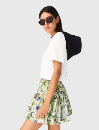 Falda estampada con volantes Falda estampada con volantes