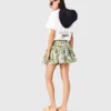 Falda estampada con volantes Falda estampada con volantes