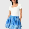 Falda estampada con volantes Falda estampada con volantes