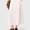 Falda midi bordada