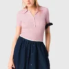 Falda midi de denim bordada