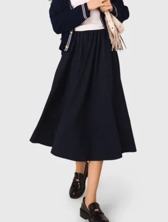 falda midi entallada a rayas 2 330x434 - Falda midi entallada a rayas