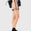 Falda-pantalón plisada con pedrería