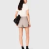 Falda-pantalón plisada con pedrería
