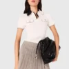 Falda-pantalón plisada con pedrería