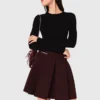 Falda plisada corta