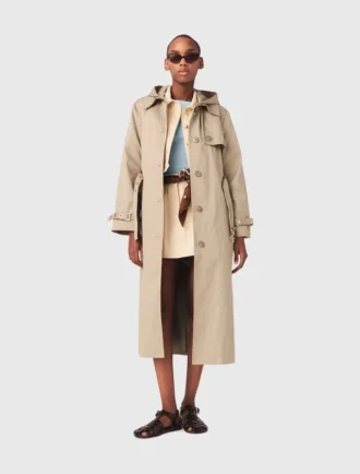 Gabardina con capucha desmontable