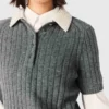 Jersey con cuello de cuentas desmontable Jersey con cuello de cuentas desmontable