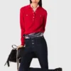 Jersey con cuello polo y bordado Jersey con cuello polo y bordado