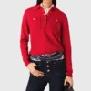 Jersey con cuello polo y bordado Jersey con cuello polo y bordado