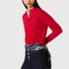 Jersey con cuello polo y bordado Jersey con cuello polo y bordado