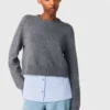 Jersey con cuello y capa desmontables Jersey con cuello y capa desmontables