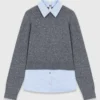 Jersey con cuello y capa desmontables Jersey con cuello y capa desmontables
