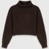 Jersey de cuello alto de mezcla de yak Jersey de cuello alto de mezcla de yak