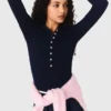 Jersey de cuello polo acanalado Jersey de cuello polo acanalado