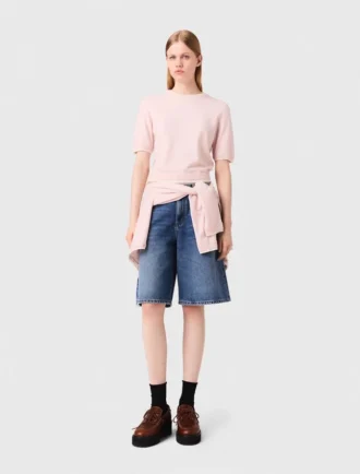 Jersey de manga corta con pedrería