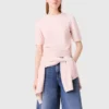 Jersey de manga corta con pedrería
