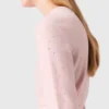Jersey de manga corta con pedrería